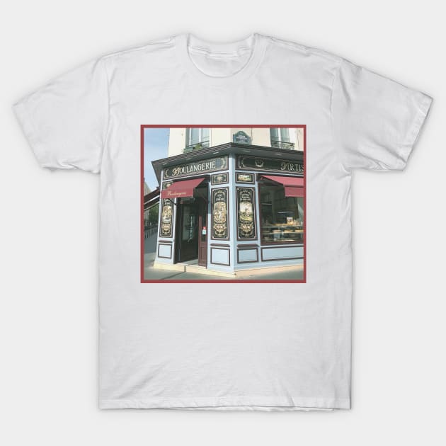 Boulangerie, a bakery in Paris T-Shirt by alvarsprints